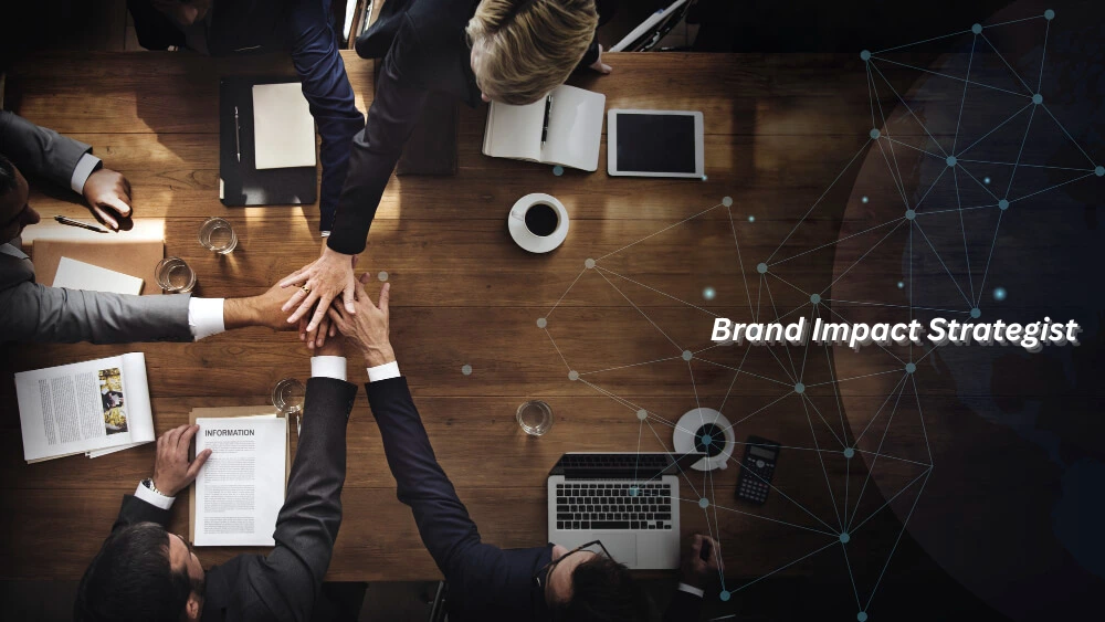 “Visual representation of a Brand Impact Strategist creating high-impact branding and consumer connections through strategy, storytelling, and brand experience design.”