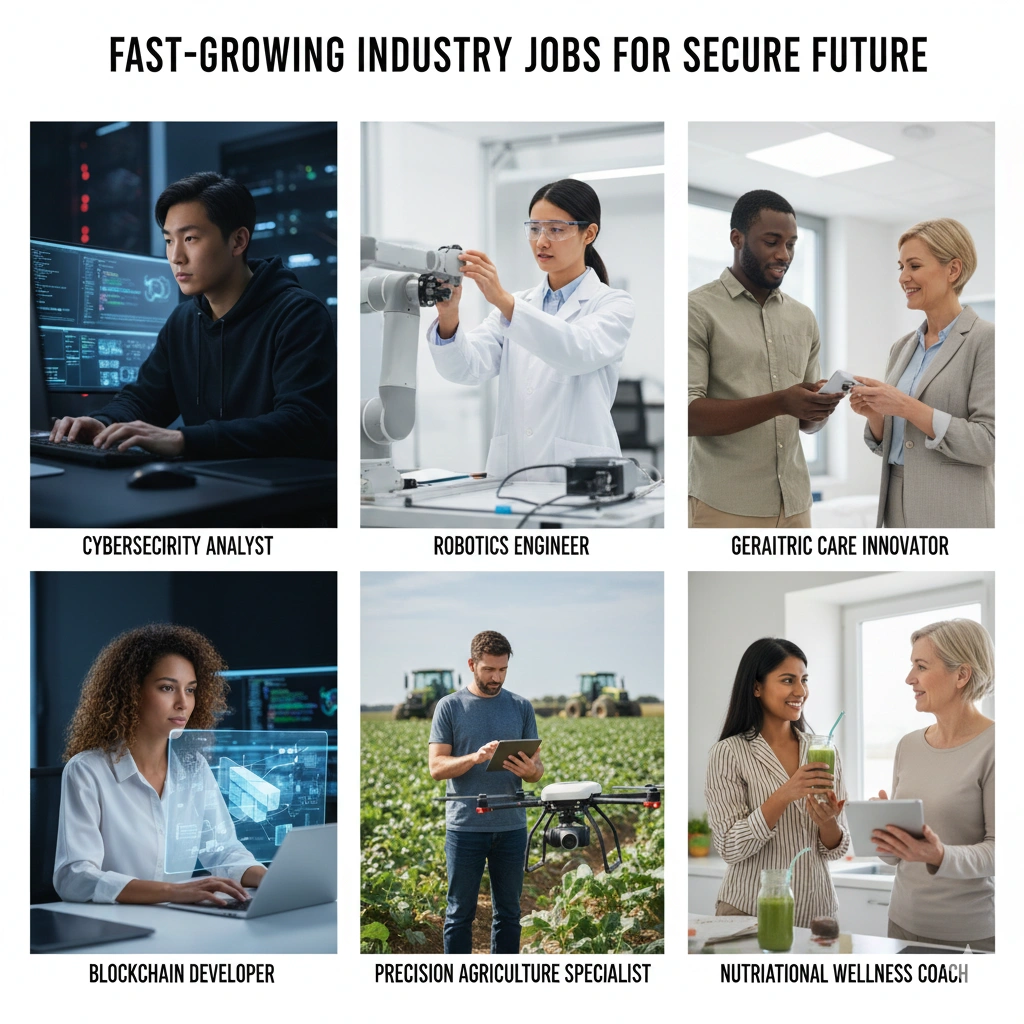 Professionals working in fast-growing industries highlighting secure jobs and long-term career stability.