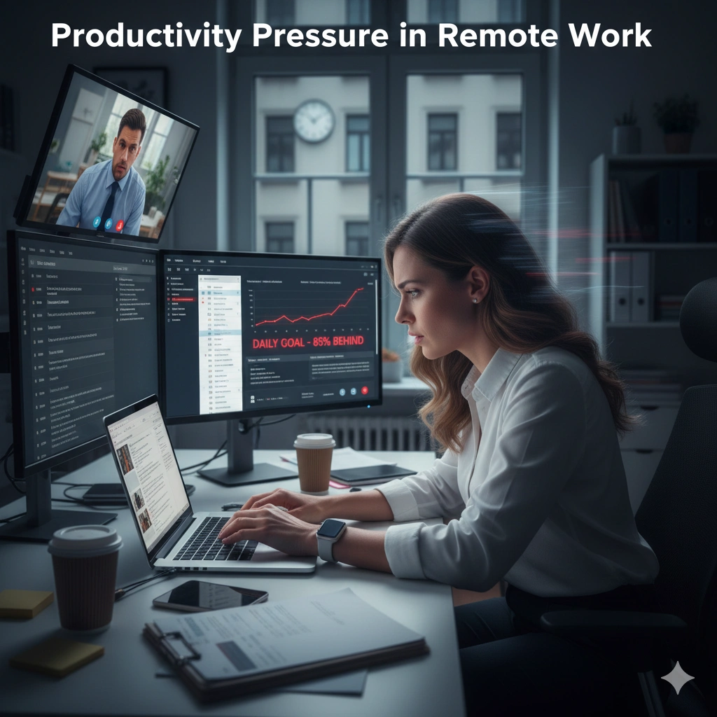 Productivity Pressure in Remote Work
