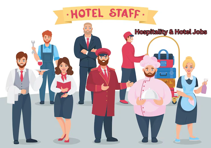 Hotel staff welcoming guests at a luxury hotel reception with professional hospitality service