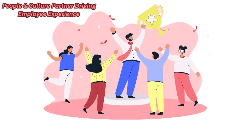 Image of a People & Culture Partner discussing employee experience data and strategies with a team to enhance workplace culture and performance.