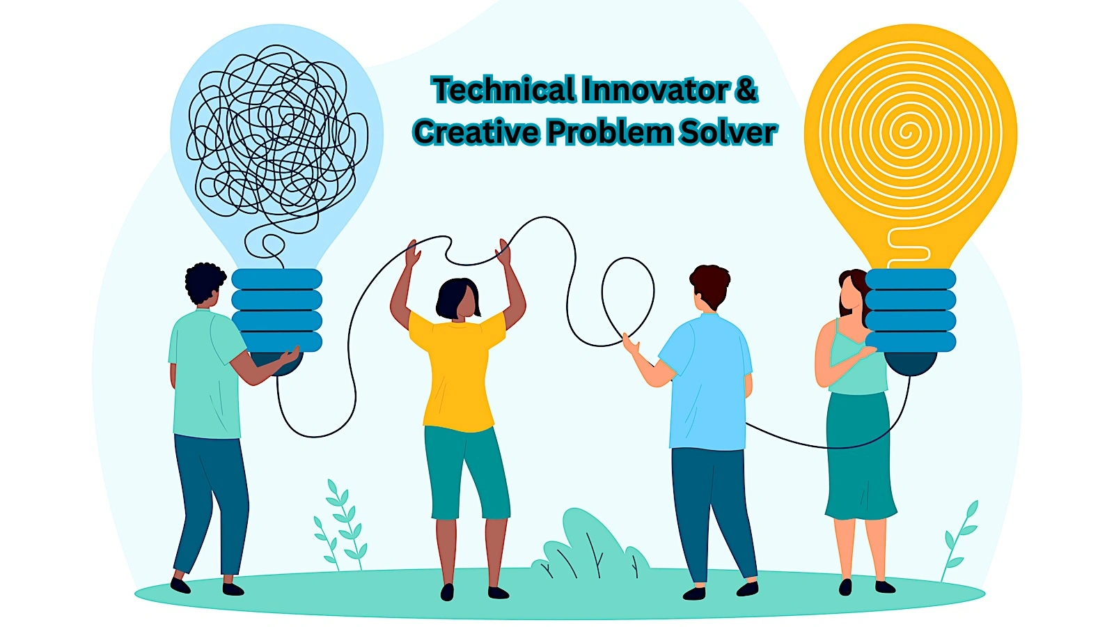 Creative Solutions Engineer working on innovative technical system design with modern digital tools.